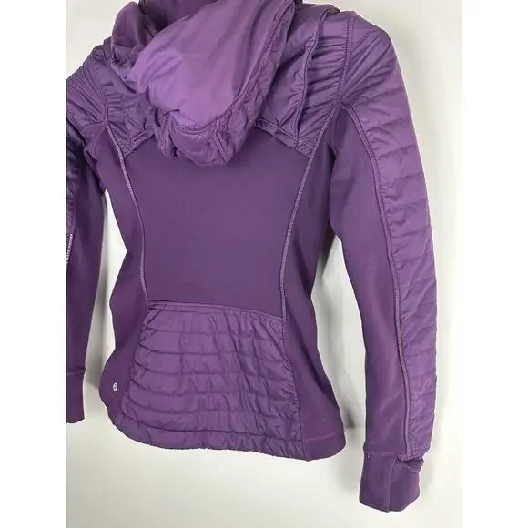 Lululemon First Mile Jacket Darkest Magenta Purple Full Zip Women's Size 2 - Picture 14 of 16